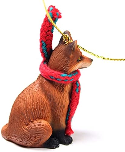 Koncepti razgovora Fox sitni minijatura Jedan božićni ukrasi crveno - divno!