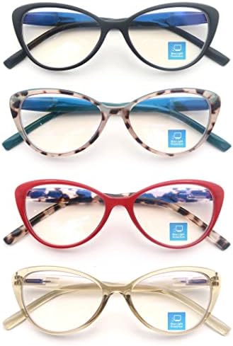 MODFANS ženske naočare za čitanje plavo svjetlo blokiranje ženskih čitača opružne šarke, UV naprezanje očiju protiv odsjaja, kompjuterske naočare