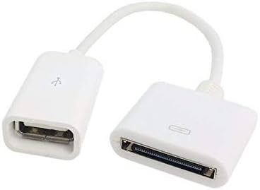 Shinear Black & White Dock 30pin Ženski do USB 2.0 Ženski kabel za naplatu podataka 10cm -