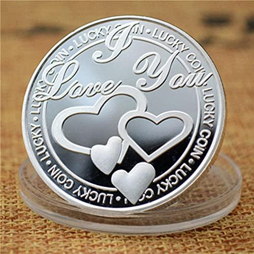 Ljubav Lucky Metal Craft Coin Srebrna pozlaćena komemorativna kovanica kolekcija kolekcije za kolekciju brana poklon novčić
