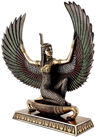 TOP ZBIRKA DEVNO Egipćanin MAAT - ukrasna egipatska boginja istine i pravde Skulptura u premium hladnoj livenoj bronza sa obojenim