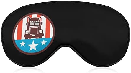 Kamion USA zastava Spava za spavanje Maska Slatka sjenka Slana noćna pokrivača s podesivim kaišem za žene muškarci