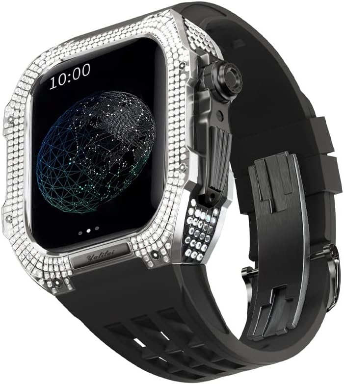 AEMALL CIT CIT, luksuzni komplet za sat za Apple Watch 8 ultra 45 mm luksuzni vitinski remen za iWatch 7 8 45mm modifikacija nadogradnje