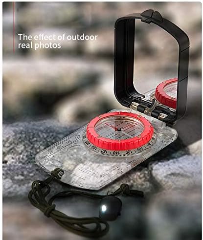 ZCMEB luminozni kompas s LED svjetlom vodootporan za planinarenje za planinarenje na navigacijskom orijentiranju na otvorenom preživljavanju kompleta