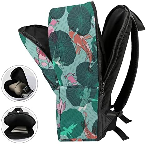 Ručno nacrtani Koi riba putni ruksak printovi uzorak Daypack casual Ramens torbe sa pretincima za muškarce i žene škola
