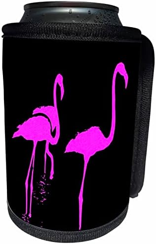 3drose minimalistička tri flamingos ružičasta silueta na crno - može hladnija boca
