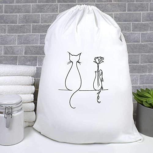 Azeeda 'mačka & vaza za cvijeće' torba za pranje/pranje/čuvanje