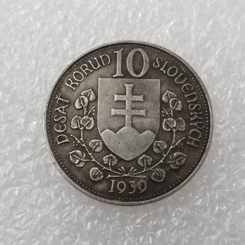 Starinski zanati 1939 Slovačka srebrni srebrni dolar srebrni otvor za coin antikvitet 795