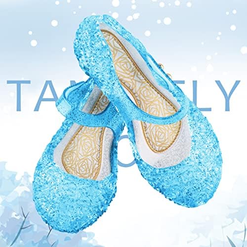 TANDEFLY Frozen inspirisan Elsa Stanovi Mary Jane Dance Party Cosplay cipele, Snow Queen princeza sandale za male Djevojčicestoddler, rođendan, Božić