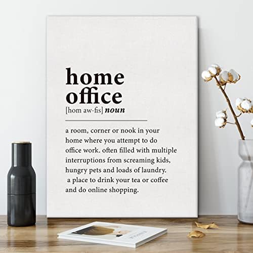 Gtgic Home Office Definition canvas Wall Art rad od Home Print Poster Decor home Office znak spreman za kačenje 12x15 uokviren