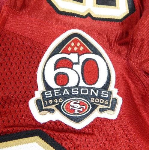 2005 San Francisco 49ers # 86 Igra polovna crvena dres 60 sezona Patch 46 DP32817 - Neincign NFL igra rabljeni dresovi