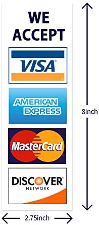 Prihvatamo kreditne kartice Amex Visa MasterCard Otkrijte naljepnice naljepnice Logotip potpis za trgovine i poduzeća