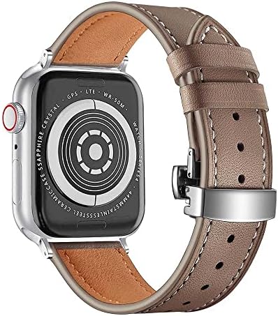 Botomal kompatibilan sa Apple Watch Band 49mm 45 44 42mm 41 40 38mm serije Ultra 8 7 SE 6 5 4 3 2 1, vrhunska mekana koža s 316L-nehrđajućim čeličnim kaiševima za spajanje