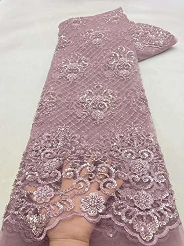 Čipkasta tkanina za vjenčanicu luksuzna Bijela Afrička mladoženja perle čipkaste tkanine 5 metara Nigerijska Francuska tila čipkasta