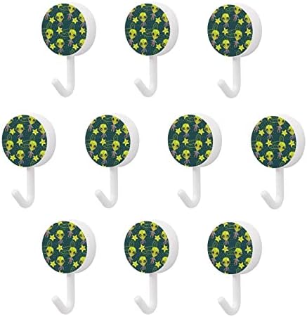 Vanzemaljske zvijezde okrugle plastične kuke za višekratnu ljepljivu kuke za viseće zidne kuke za kuhinju kupatilo 10 paketa