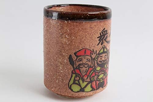 Mino Ware Japanska keramika Suši Yunomi Chawan čaj sa sedam sretnih bogova Brown Made u Japanu Yay039