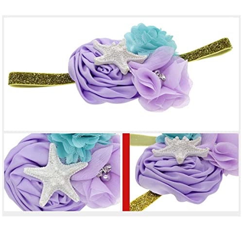 VEICOSTT Starfish Mermaid trake za glavu sa cvjetnom trakom za kosu za djevojčice Hair Accessories ZHB27