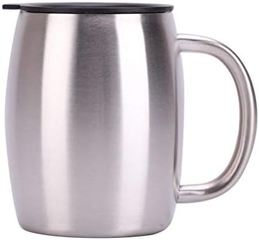 Doitool Čaj Šol za kavu 1pc Dvostruki sloj vode za vodu od nehrđajućeg čelika JAR JAR Prijenosni šalica za kavu Srebro