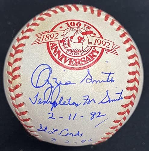 Ozzie Smith STL kartice potpisali su 100. godišnjica logo bejzbol MLB Holo Fanatics - MLB autogramirane bejzbol kartice