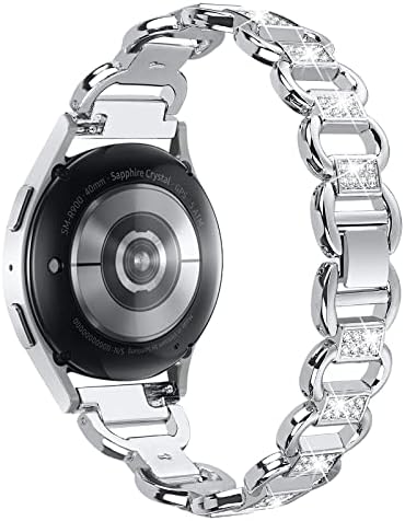 Kompatibilna s AmactorSFit GTS 4 / GTS 4 Mini / BIP 3 / BIP 3 Pro / GTS / BIP za žene 20mm Bling Dressy Watch Bands Crystal Diamond Trake nakit Lako podesivi pojas