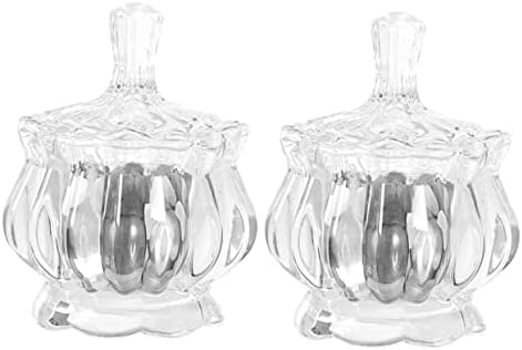 LuxShiny 2pcs Glass Candy Jar Glass Sweet Jars Apotekarne staklenke CAMBY JAR Spremnici Clear Clear Clear Candy Jars Candy Conpresents