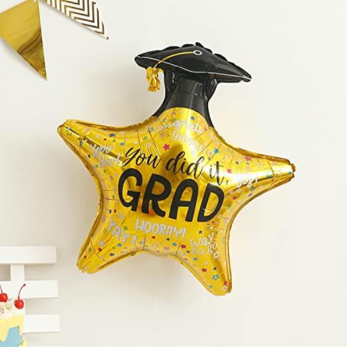 Dzrige 18 inčni čestitajući gradskim balonima, urada, baloni za diplomiranje, diplomirani poklopac Star Foil Balloni za klasu 2023 ukrasa | Diplomirani dekoracije partije 2023