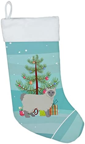 Caroline's CK4675CS Owyhee Bob 1 Mačka Sretan božićni božićni čarapa, kamin Viseći čarape Božićna sezona Dekor zabave Obiteljski