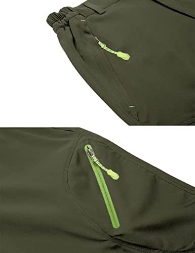 Biylaclesen muške 3/4 hlače lagane kratke hlače za suho planinarenje sa 4 džepova sa 4 patentnog zatvarača trening za trčanje kapris