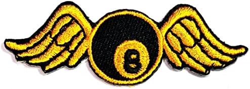 Kleenplus 2kom. Mini Wings Flying Ball Yellow vezeni gvožđe na šiju na značku za farmerke jakne šeširi ruksaci košulje naljepnica Ball 8 bilijar aplikacije & dekorativne zakrpe