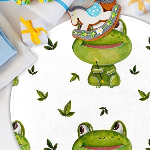 Heooeh akvarel malih žaba uzorak, non kliz vrata 15. okrugla područja tepiha tepiha za djecu za djecu za djecu, igralište