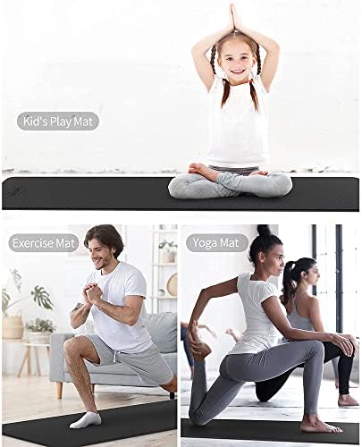 Yfbhwyf Yoga Mat-Premium 2mm Print reverzibilna ekstra debela neklizajuća Vježba & fitnes prostirka za sve vrste joge, pilatesa &