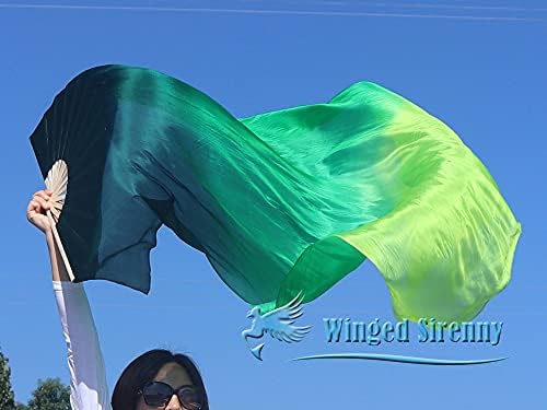 Krila su sirena od 59 bogoslužiti pohvaliti trbušni ples svilena ventilator za zastavu za zastavu Podesiv