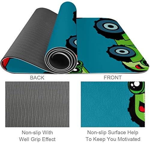 Siebzeh Cartoon Car Pattern Premium Thick Yoga Mat Eco Friendly Rubber Health & amp; fitnes non Slip Mat za sve vrste vježbe joge
