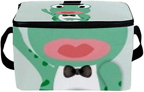 Nepropusna kutija za ručak, izolovana Bento kutija za muškarce i žene za odrasle, kanta za ručak za višekratnu upotrebu sa naramenicom Gentleman Frog