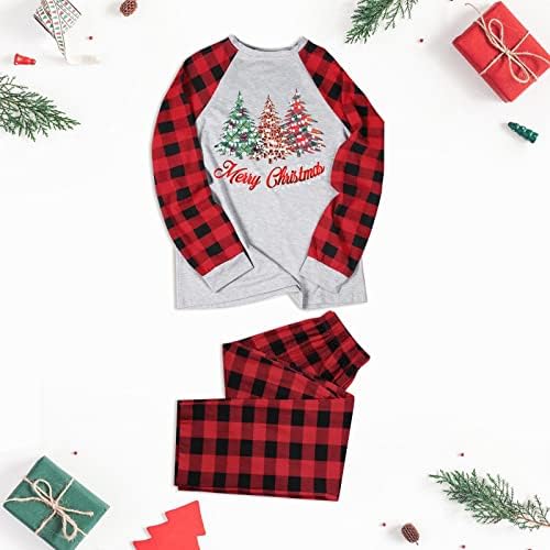 Usklađivanje božićnih setova porodice pidžama, Xmas dugi rukav Xmas Reindeer Snowflake vrhovi hlače Ležerne salone salona