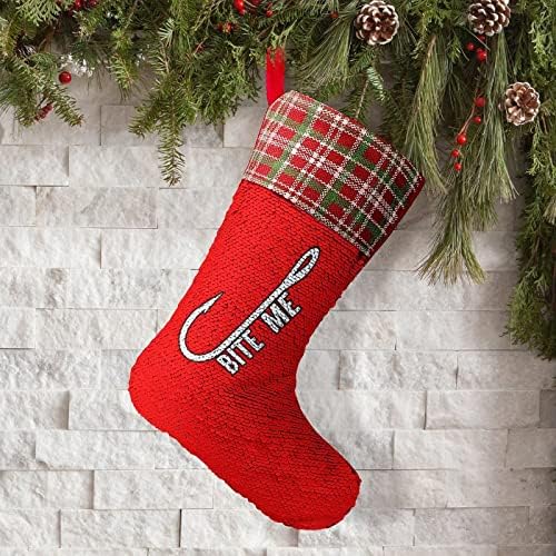 Ujeda me ribolovni božićni praznici Reverzibilna boja Promjena magične zalihe za Xmas Tree Kamin Viseće čarape