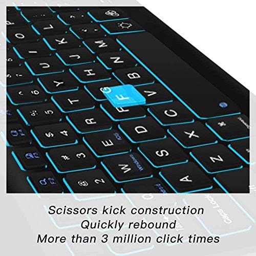 BoxWave tastatura kompatibilna sa ZONKO Androidom 3G tabletom za telefon K105-36-SlimKeys Bluetooth tastaturom - sa pozadinskim osvetljenjem, prenosivom tastaturom sa praktičnim pozadinskim osvetljenjem-Jet Black
