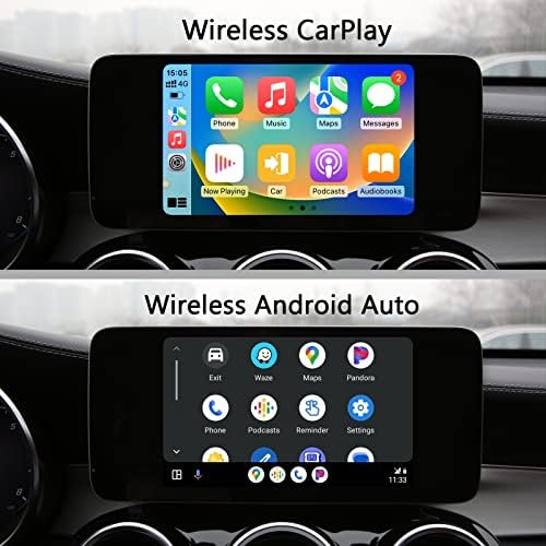 ZHNN Wireless CarPlay Android Auto Multimedia Video Box, Android sistem Carplay Magic Box podrška Netflix,YouTube,HDMI, Stream medija na svoj automobil