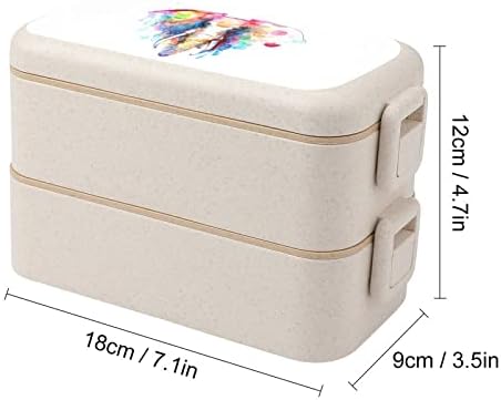 Akvarelni slon Dvostruki paket Bento ručak Modern Bento kontejner sa setom pribora