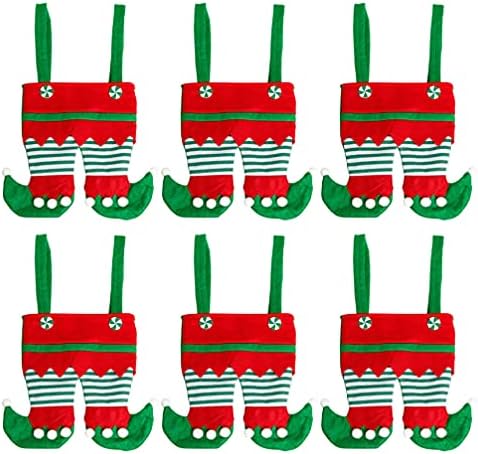 Božić Elf čizme Candy torbe: poklon torbe čarapa Filler 6kom netkani materijal poklon tote torbice Sweet Goodie slučaj čokolade Pakovanje odmor Party Favor