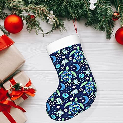Austenstern Božićne čarape Turtle's Moonlit Walk Galaxy dvostrani kamin Viseći čarape