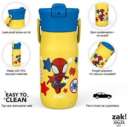 Zak dizajnira Harmony Marvel Spidey i njegovih nevjerovatnih prijatelja Kid boca za vodu za putovanja ili kod kuće, 14oz reciklirani