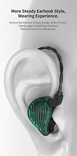 CVJ CSE u ušima 1 dd i 1 ba slušalice HiFi stereo duboki basovi uši sa odvojivim kablovskim bukom izolirajuće slušalice sa hibridnim upravljačkim programom za trčanje, trčanje, hodanje