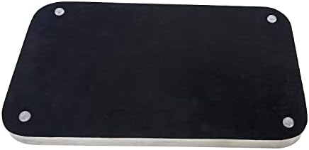 Rekongularna ladica za kavu, upscale hotelske tablice ukrasne ladice za posluživanje, 304 nehrđajući čelik i koža, m veličine 15,7 x 10,6 x 0.8