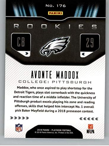 2018 Panini PlayBook 176 Avonte Maddox Rookie Rc Rookie Philadelphia Eagles NFL fudbalska trgovačka kartica