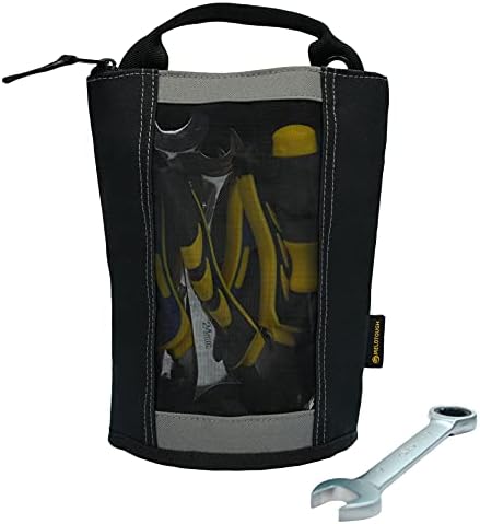 Melotough Utility Canvas torba za alat sa zatvaračem za zatvaranje jastuka za zatvaranje jakih mrežasti prozor, viseći grome