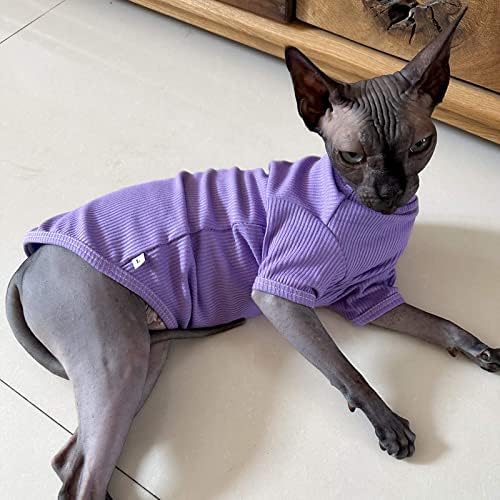 Sphynx Cats Shirt Cat Turtleneck pamučni džemper pulover Kitten majice sa rukavima Cat pidžama kombinezon za Sphynx Cornish Rex, Devon