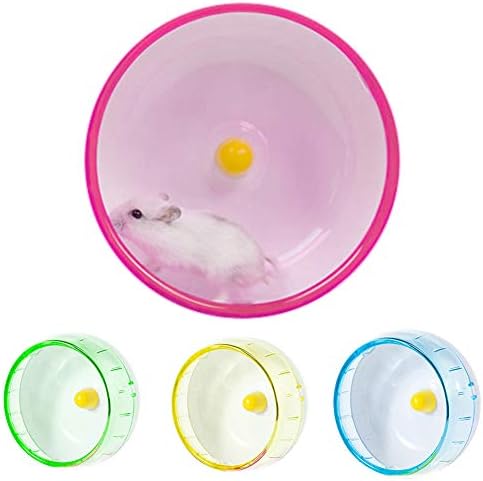 Byyushop PET hrčak miš za štakor Vježbajte tihi kavez za trčanje kaveza kotača za igranje - ružičasta