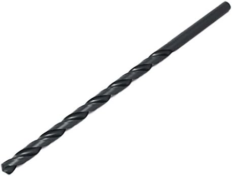 Aexit 9,5 mm Držač alata za bušenje Dia 250mm Dužina HSS ravna okrugla bušilica Twist bušilica crna Model: 60AS140QO456