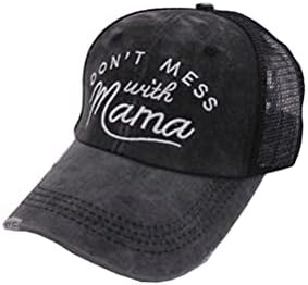 Ponytail šešir za žene s visokim bejzbolnim kapama u neredu neuredna kapica za kamionsku kapu za kapu s vrućim šeširom